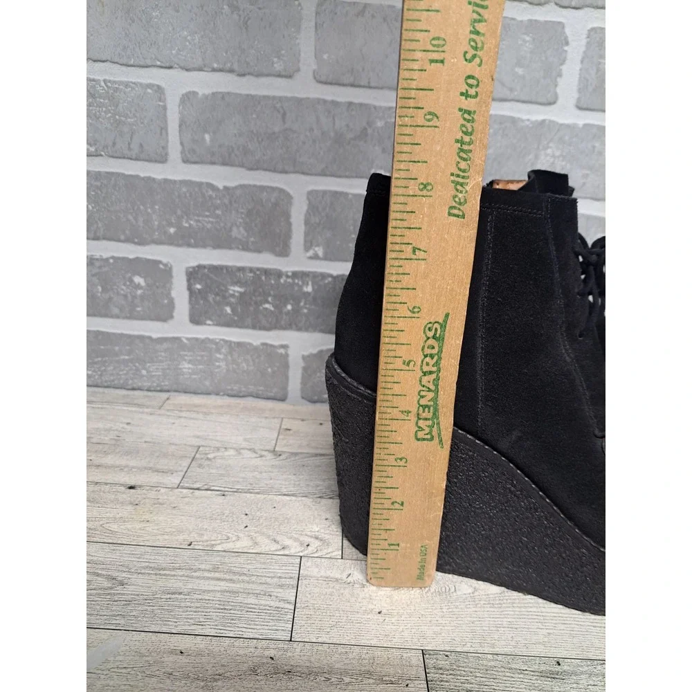 Derek Lam 10 Crosby Womens Black Suede Leather Wedge Platform Shoes Size‎ 11 M
